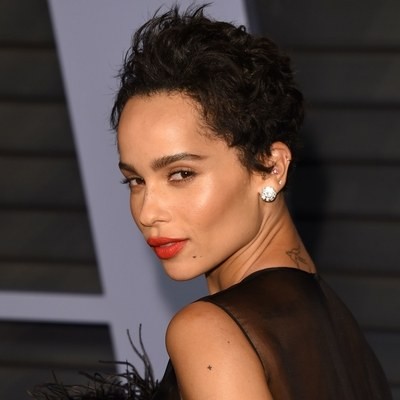 Zoe Kravitz on the red carpet with a short pixie cut